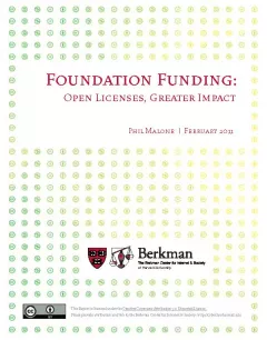 Foundation Funding: Open Licenses, Greater Impact